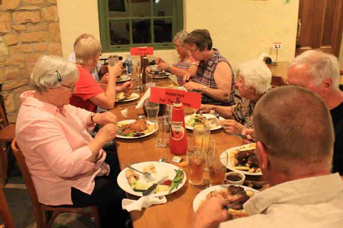 Dinner at the Birdsville Pub
