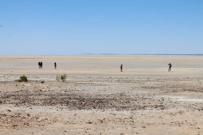 Walking on Lake Eyre 
